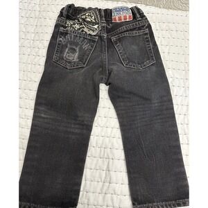 Baby Gap X Junk Food Denim Black Graphic Distressed Batman Jeans Size 3